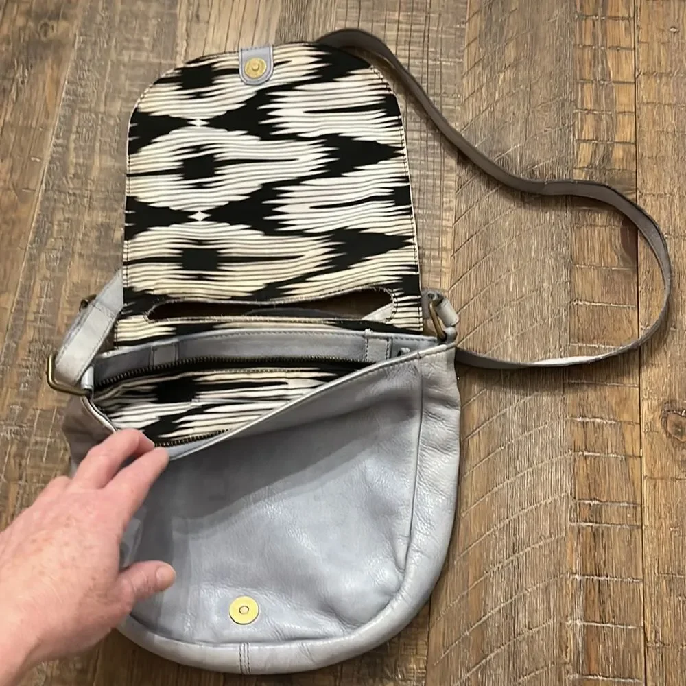 Latico Blue Leather Cross Body Bag
